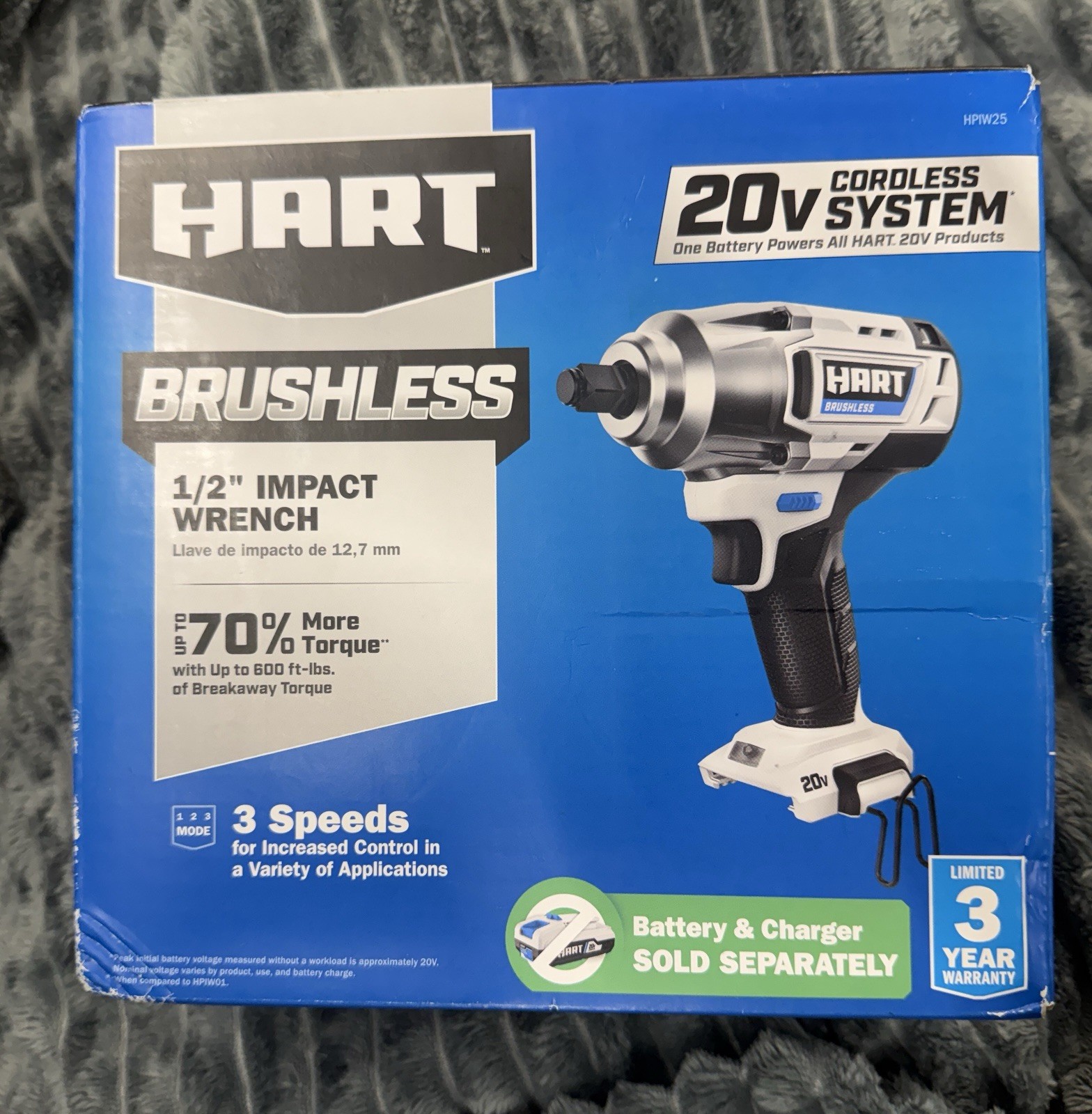 HART HPIW25 20V 1/2inch Impact Wrench