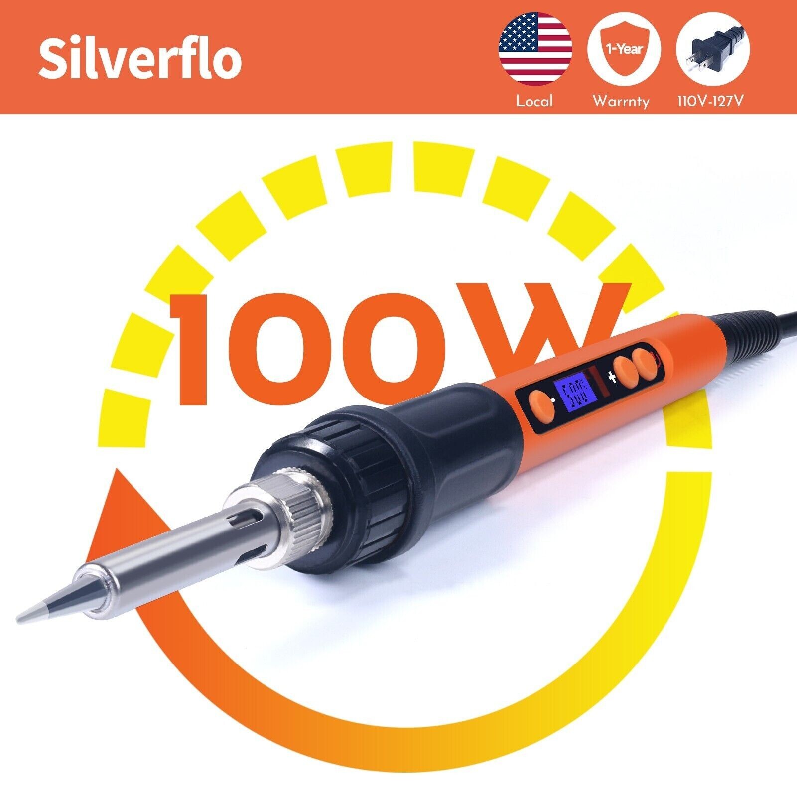 Silverflo 928D-I 100 W Electric Soldering Iron Kit Welding Desoldering Tool Set