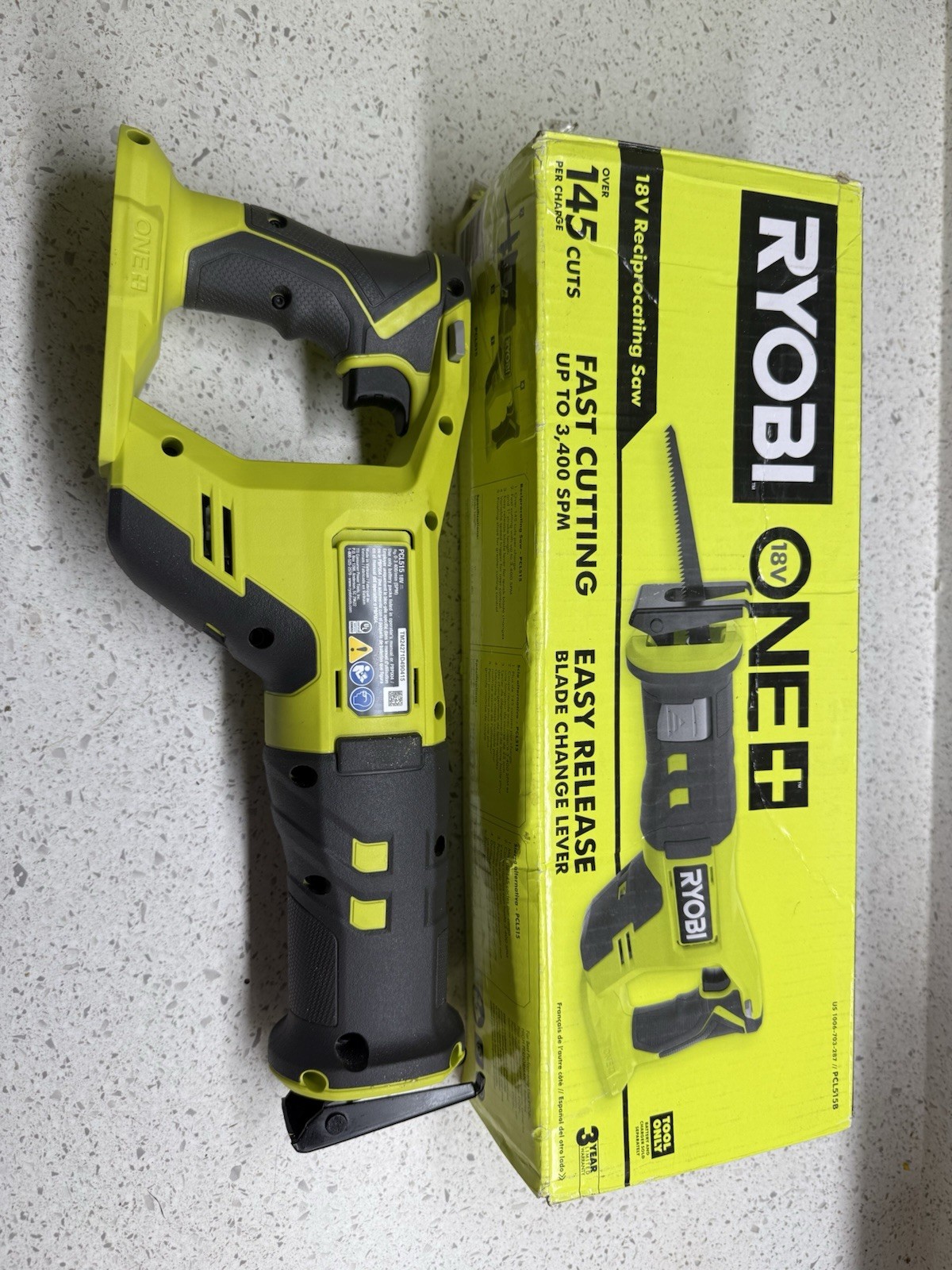 Ryobi One+ Reciprocating Saw Cordless Battery Powered Tool Only PCL515