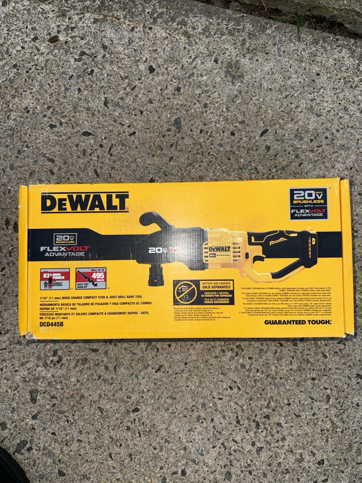 Dewalt 20V Max Cordless Brushless 7/16 in QChange Stud and Joist Drill Tool Only