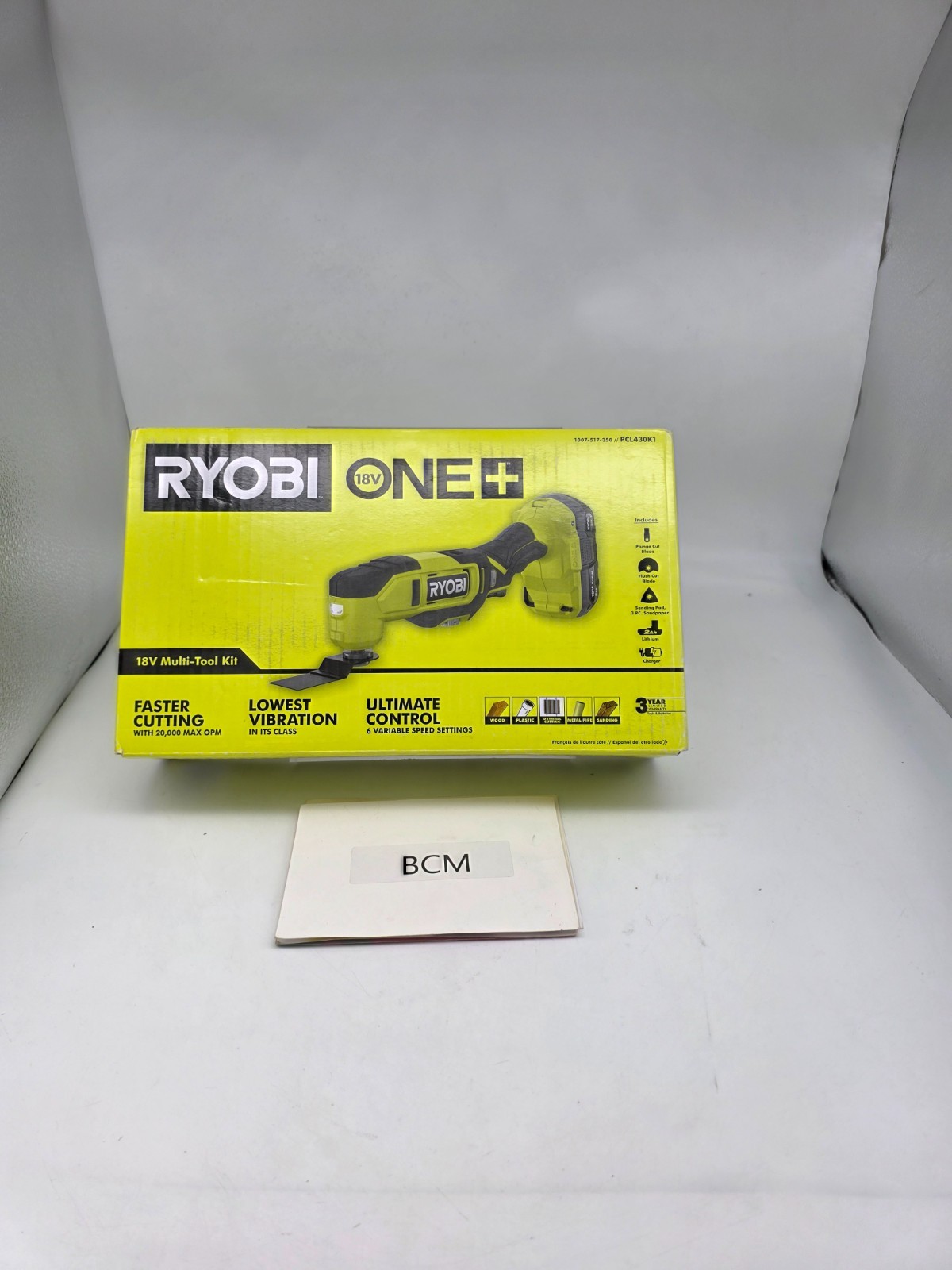 RYOBI 18V Cordless Multi-Tool Kit with 2.0 Ah Battery and Charger – PCL430K1