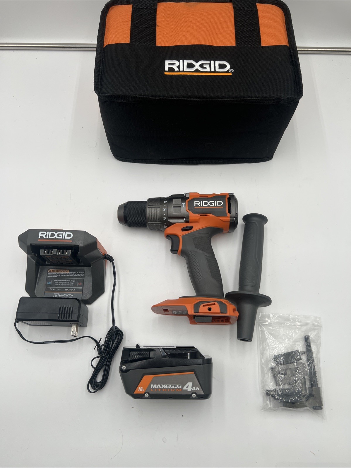 Ridgid 18V Brushless 1/2 in. Hammer Drill/Driver Kit w/ 4.0Ah MAX Output Battery