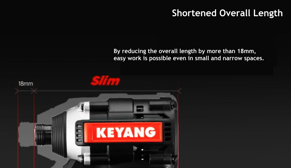 KEYANG ID20BLH-230 2×5.0Ah BL 20V Max 3400rpm 230Nm LED 3.52Lbs Charger_220V Ups