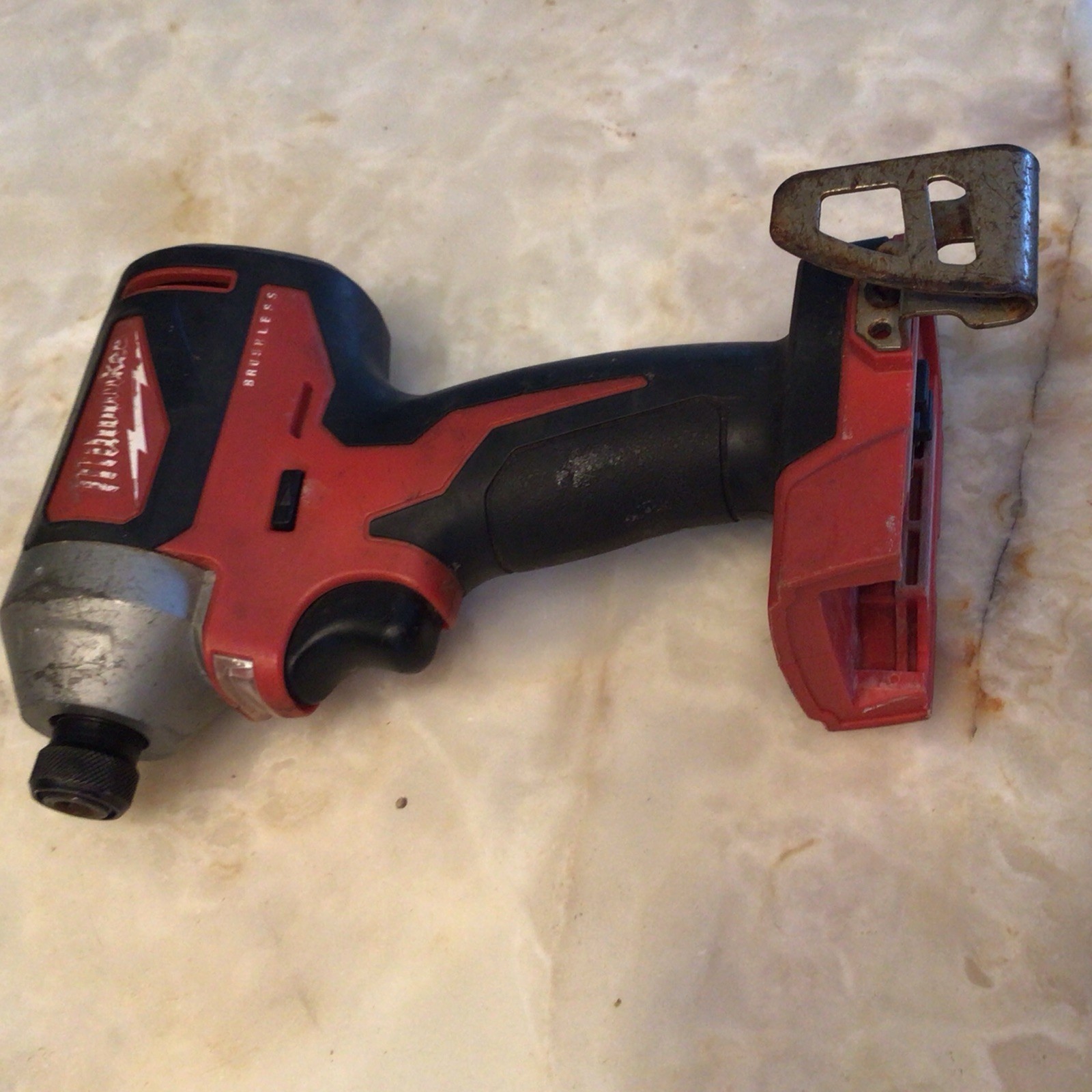 Milwaukee M18 Brushless 18V 1/4 in Hex Impact Driver Tool Only w/ Belt Clip