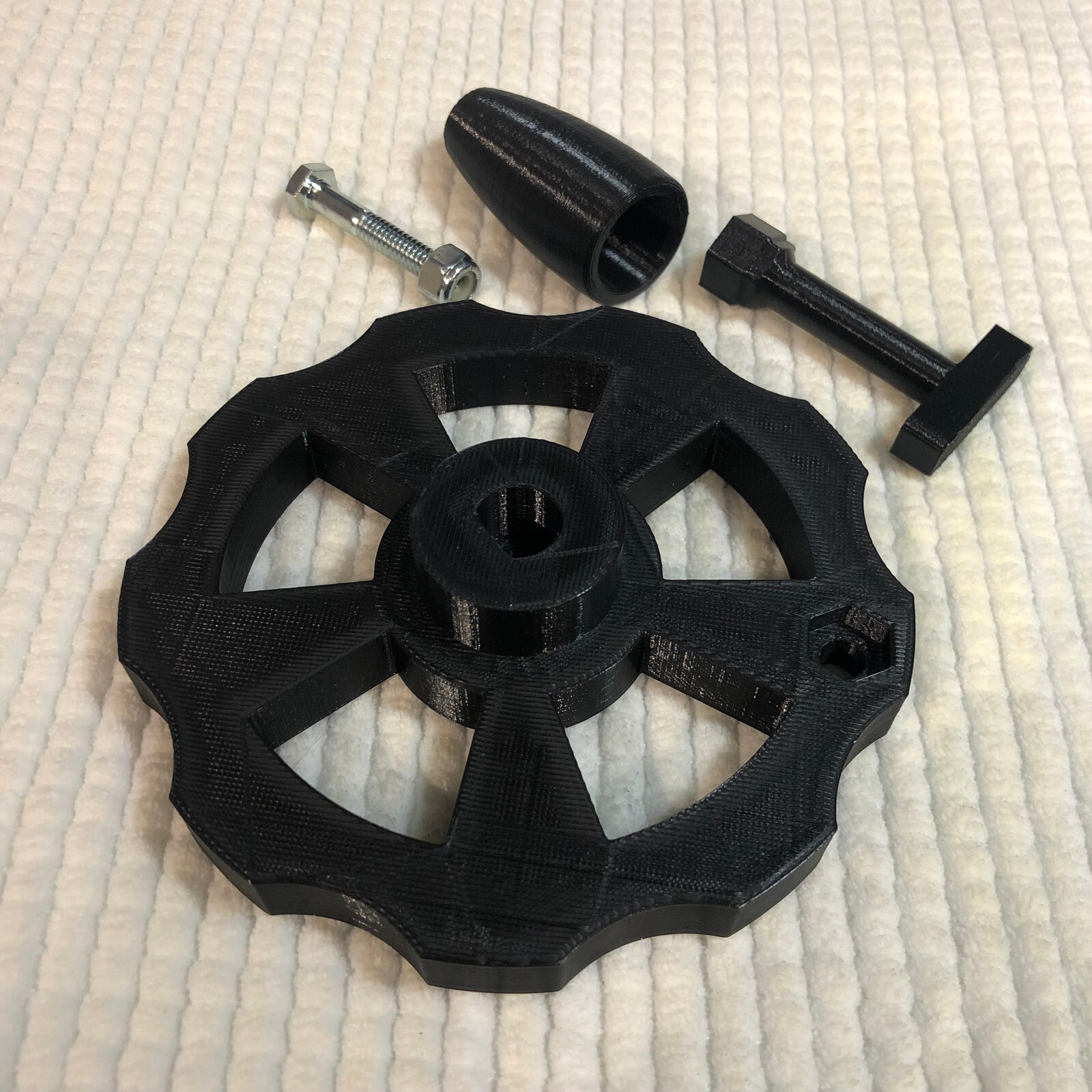 Table Saw Adjuster for 1/2&Prime; Arbor wFlat & New Big Spinner