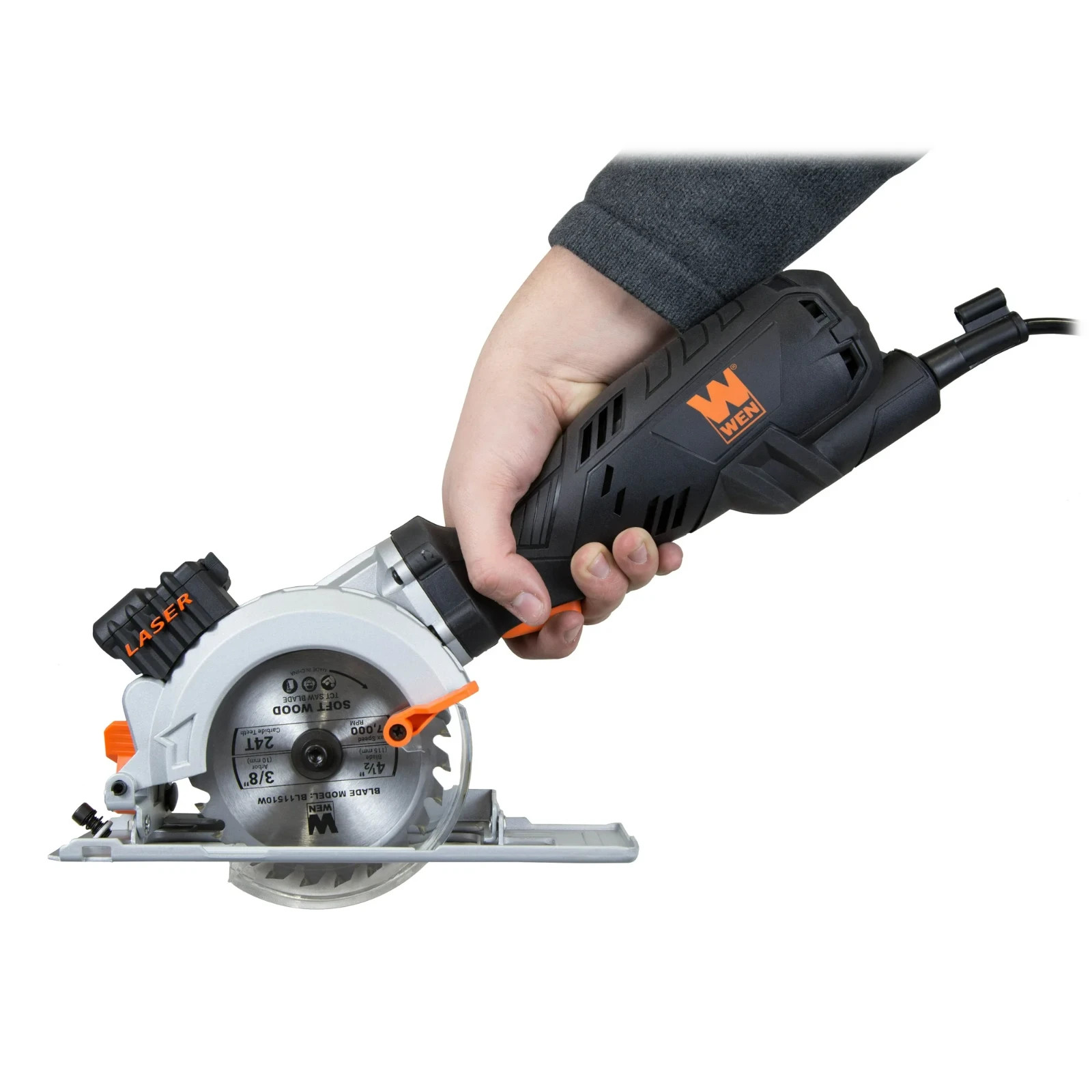 5-Amp 4-1/2-Inch Beveling Compact Circular Saw with Laser and Carrying Case