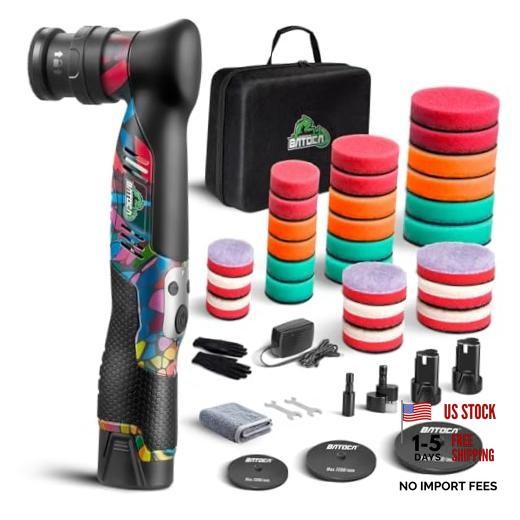 S5 Cordless Mini Car Polisher Buffer Sander – Dual Action Rotary – Multicolor