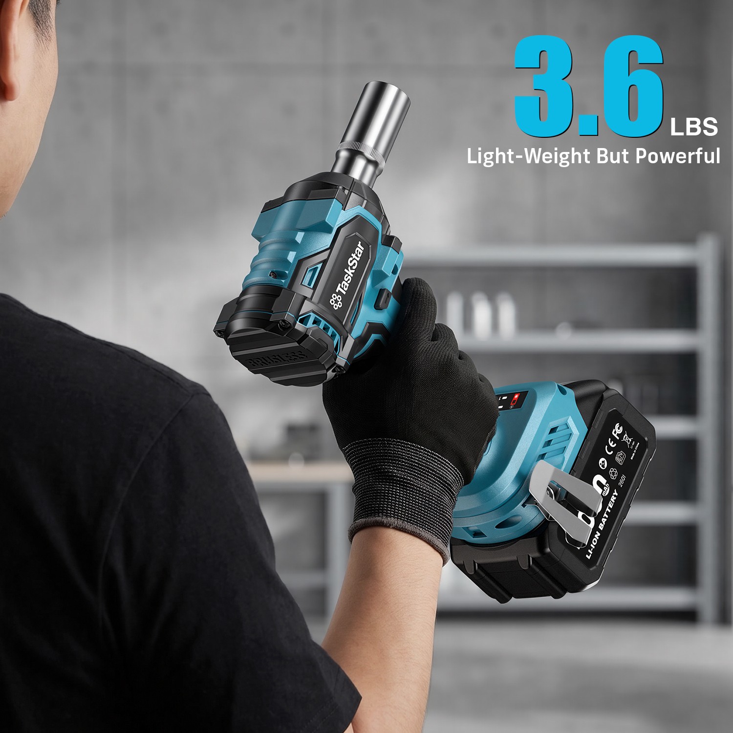 Cordless Impact Wrench 3/8 Inch, 450N.m/ 330Ft-lbs Blushless Power Impact Driver