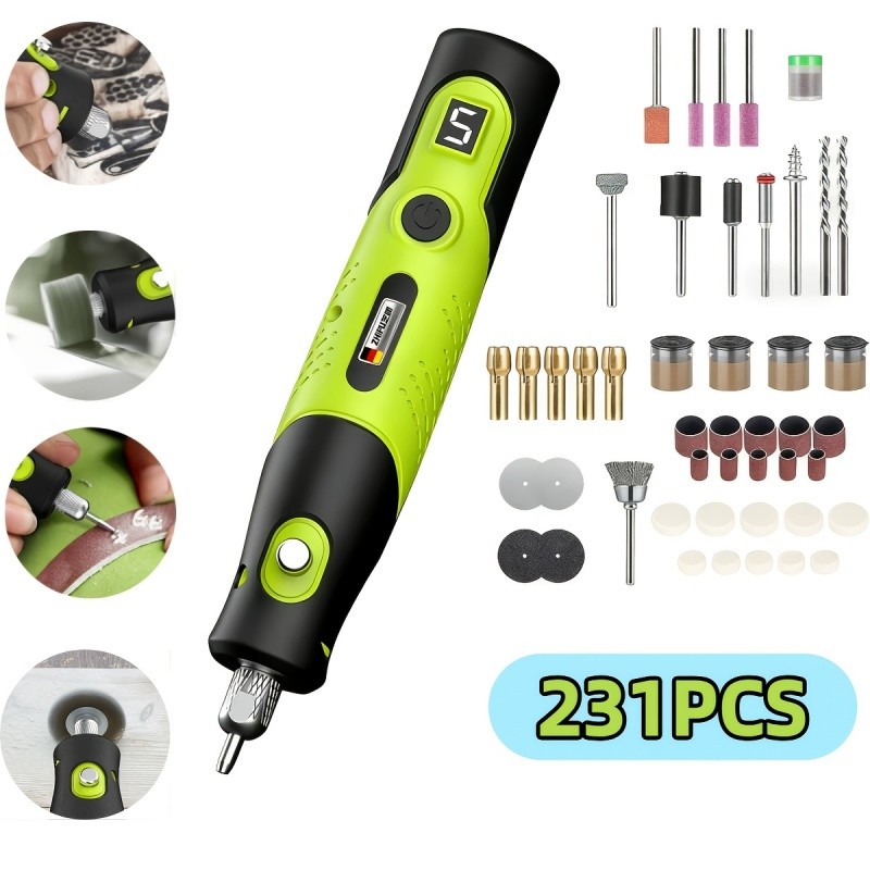 5 Speed Rotary Tool Rotary, Grinding & Polishing Tool with Accessories 231 PCS