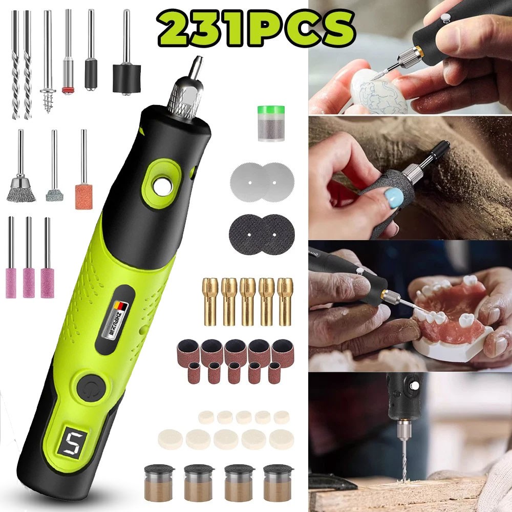 Mini Grinder Rotary Tool Polishing Drill Kit Variable Speed with Accessories