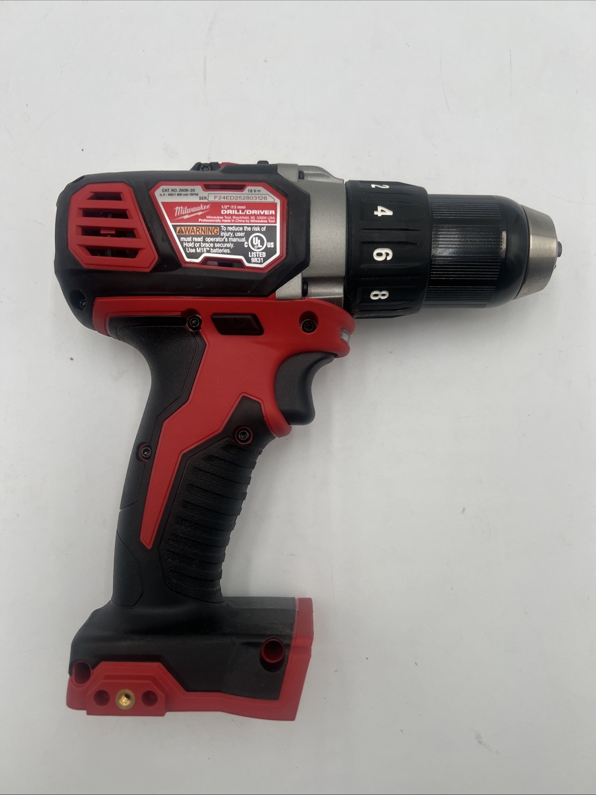 Milwaukee 2606-20 M18 18V Lithium-ion Cordless 1/2&Prime; Drill Driver (Tool Only)