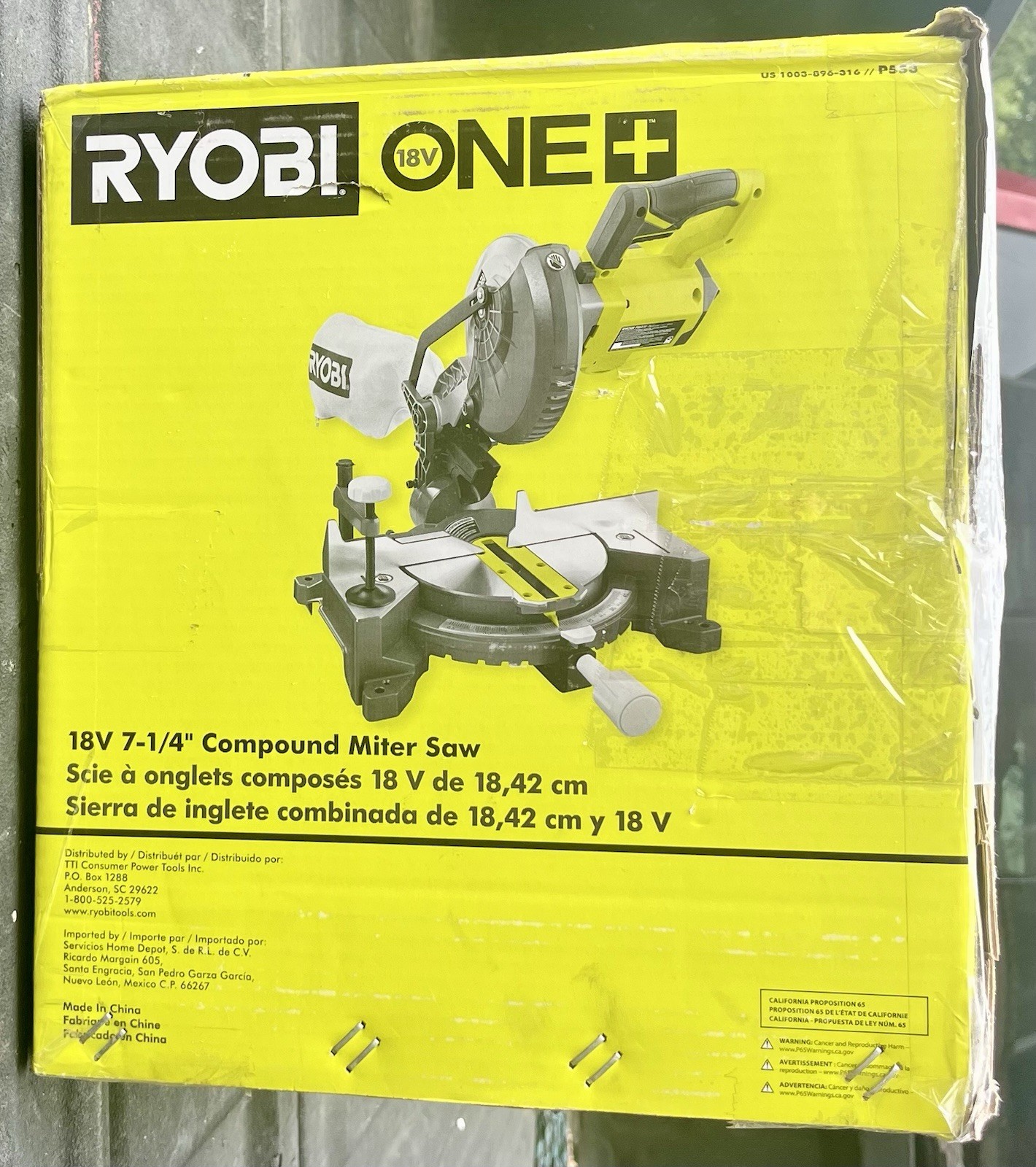 Brand New 18V Cordless 7-1/4 In. Sliding Compound Miter Saw, Tool Only P553