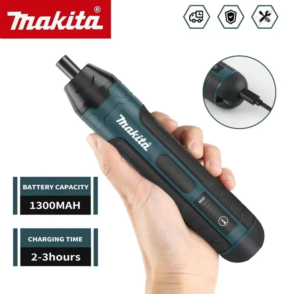 Makita Cordless Electric Screwdriver 1300mah Rechargeable Adjustment Power Drill