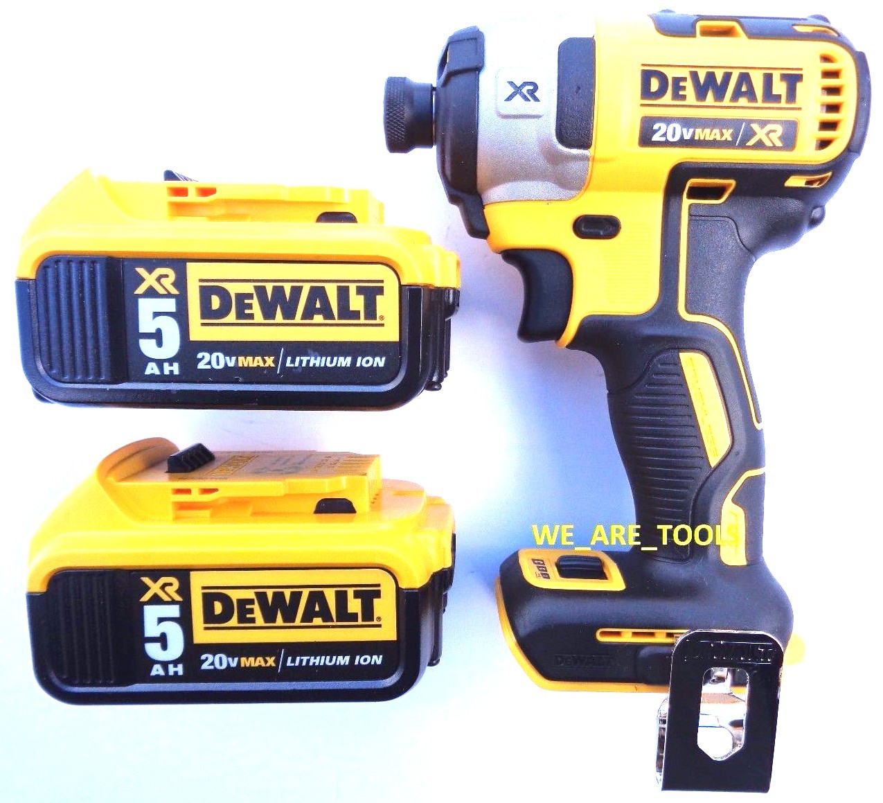 Dewalt DCF887 20V 3-Speed Brushless 1/4&Prime; Impact, (2) DCB205 5.0 AH Batteries