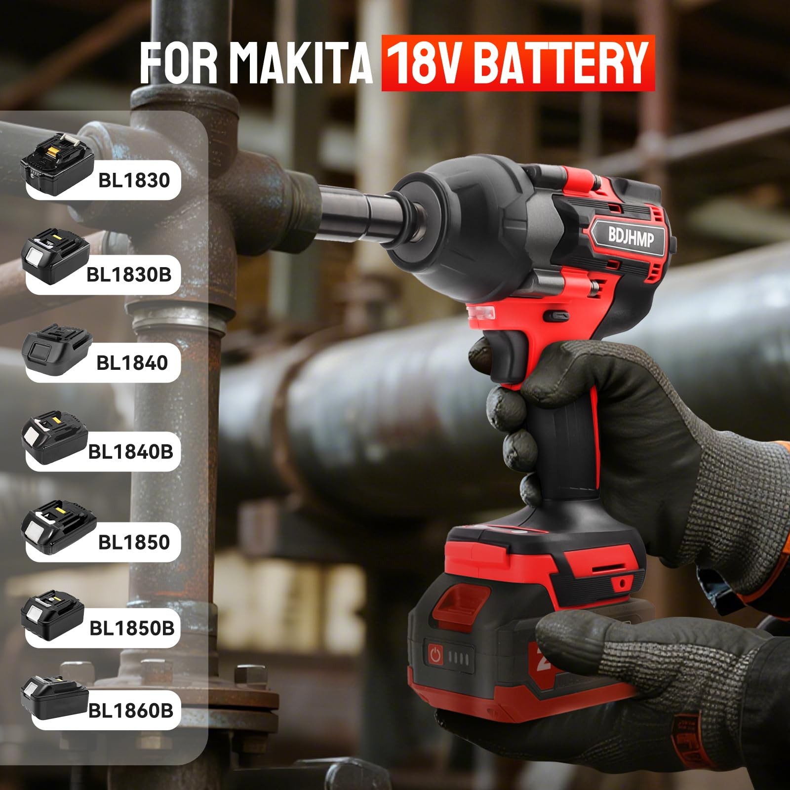 Brushless 1/2 Inch Cordless Impact Wrench, 1500 N.m High Torque Impact Gun 30…