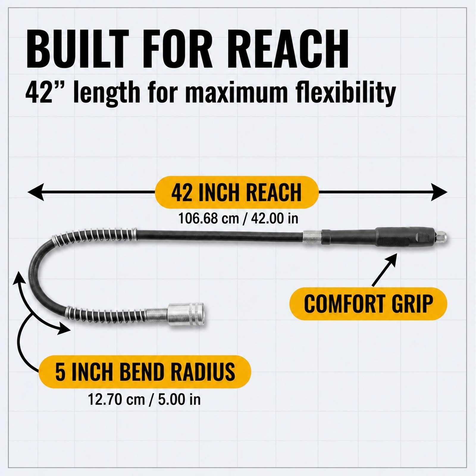 42&Prime; Flexible Rotary Tool Extension Shaft Kit for Carving Fits for Dremel 4300