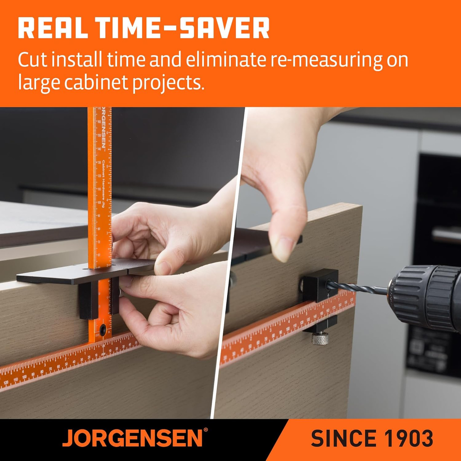 Cabinet Handle Jig Aluminum Drawer Pull Template for Knob and Pull Installation