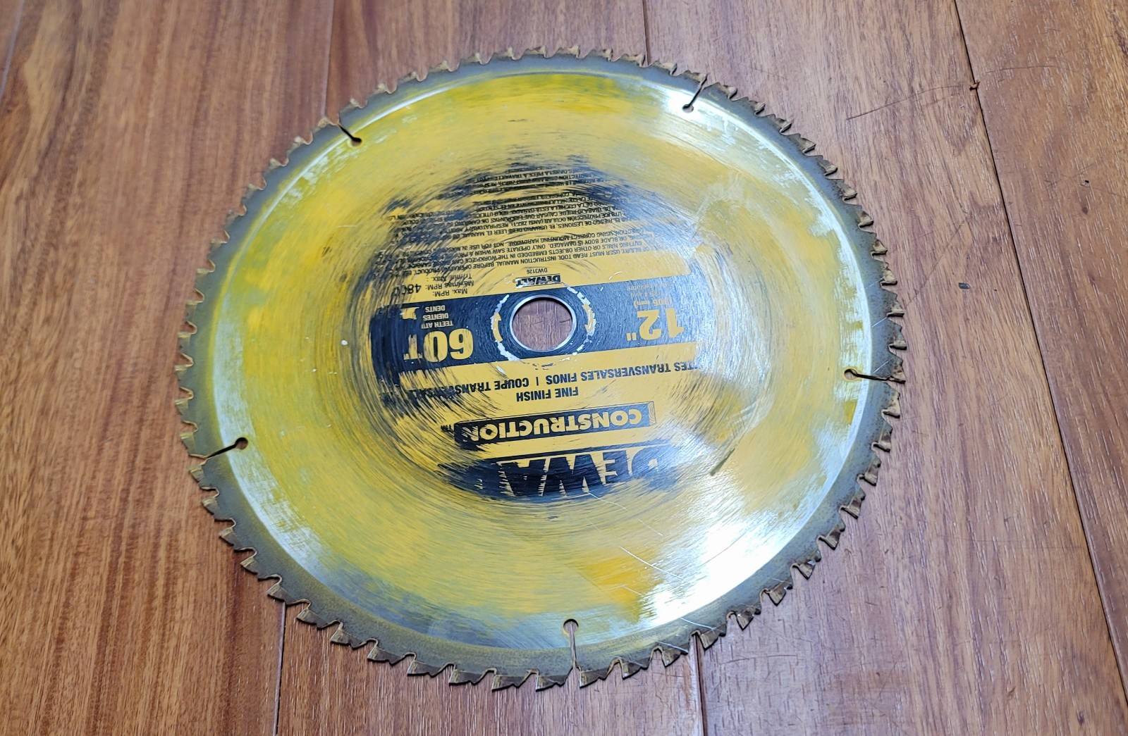 Dewalt DEWALT DW3126 12&Prime; 60 Tooth Blade for DWS780 DWS779 12 IN Miter Saw