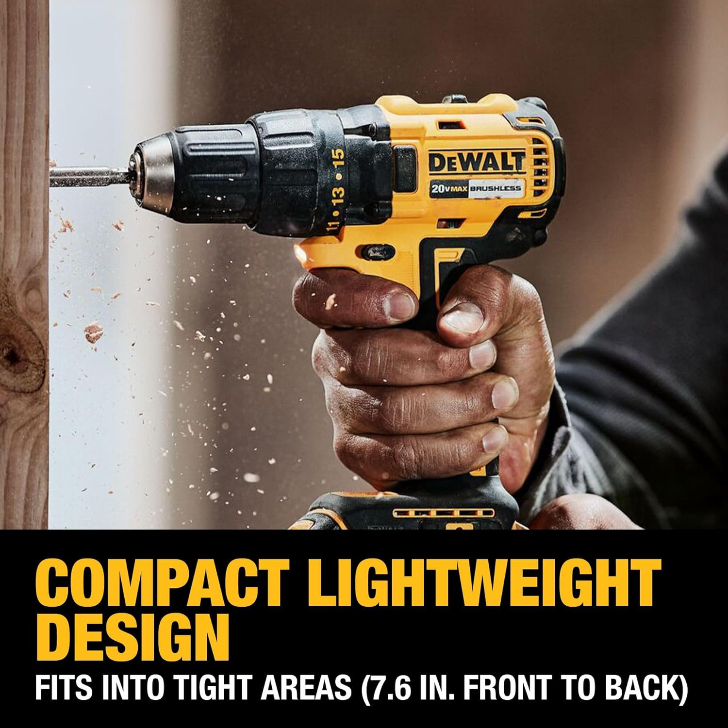 DEWALT 20V MAX Cordless Drill Driver Set, Electric Drill, Brushless 1/2 in 2 Spe