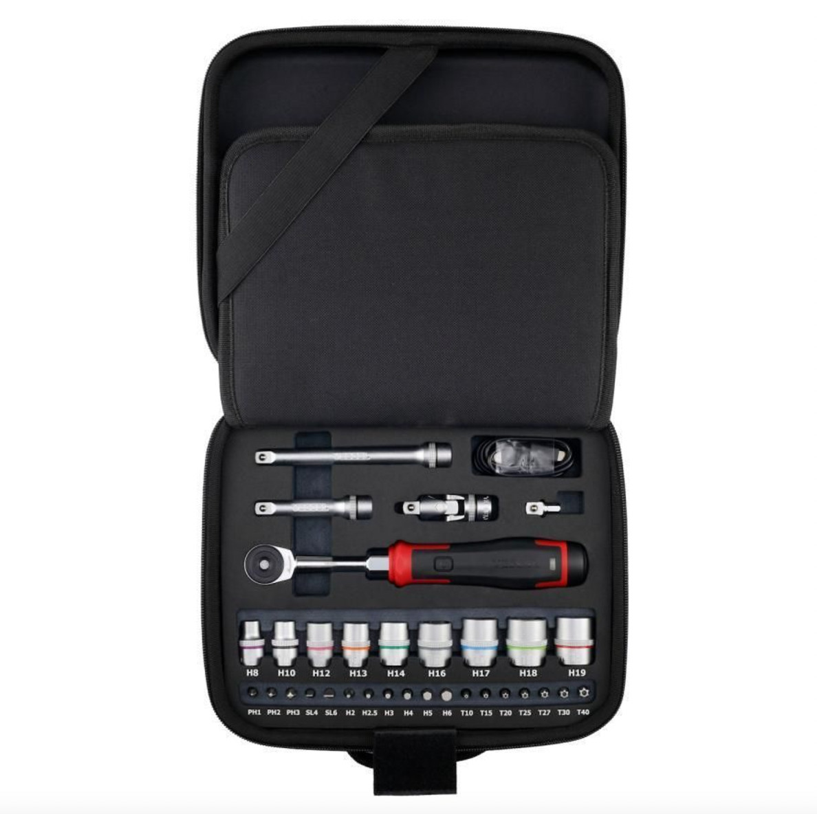 VESSEL 400ER3-1M Cordless Electric Slim Ratchet Set with 31 Socket Bits