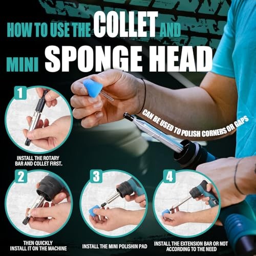 AUTIWOZ Cordless Mini Polisher 12mm 3mm Orbital 6 Speeds 2 Batteries