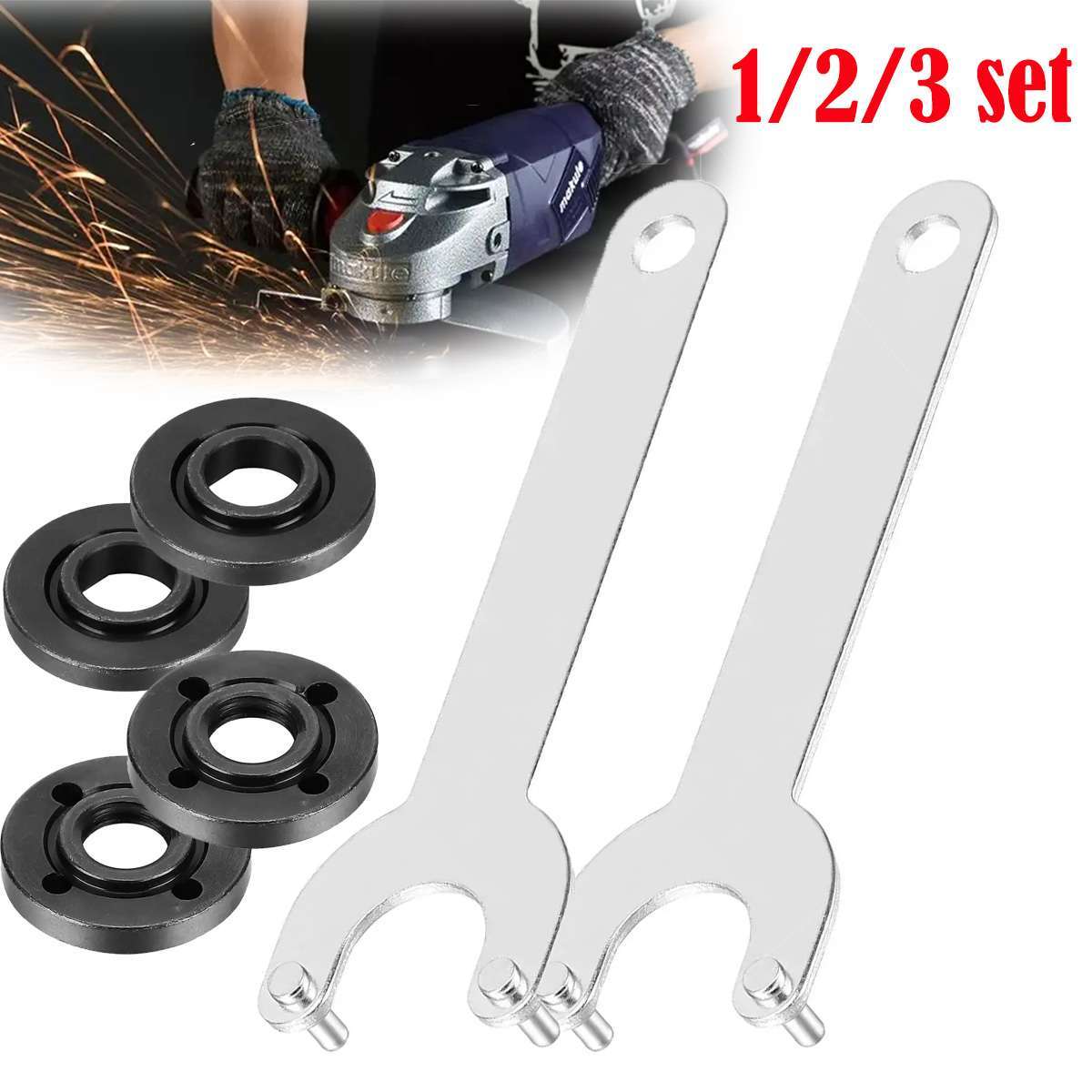 5/8&Prime;-11 Angle Grinder Spanner Wrench Flange Lock Nut Set For Dewalt Milwaukee