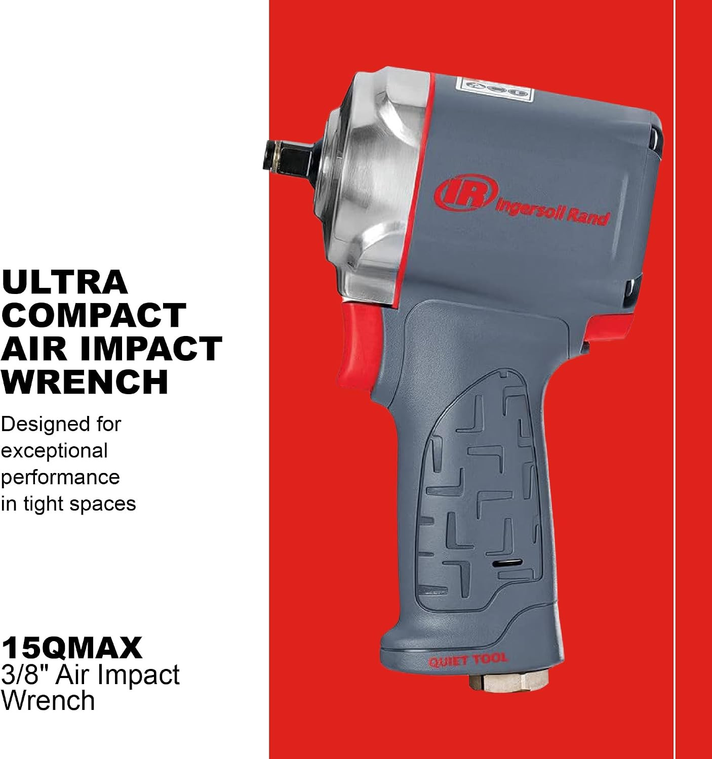 Ingersoll Rand 15QMAX 3/8&Prime; Air Impact Wrench 475 Ft-Lbs Quiet