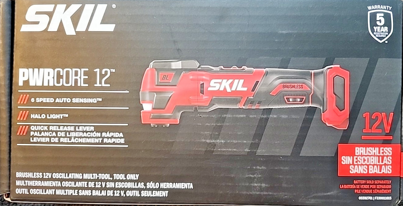NEW SKIL PWR CORE 12V Brushless 40-Piece Oscillation Multi-Tool Tool Only. N 759