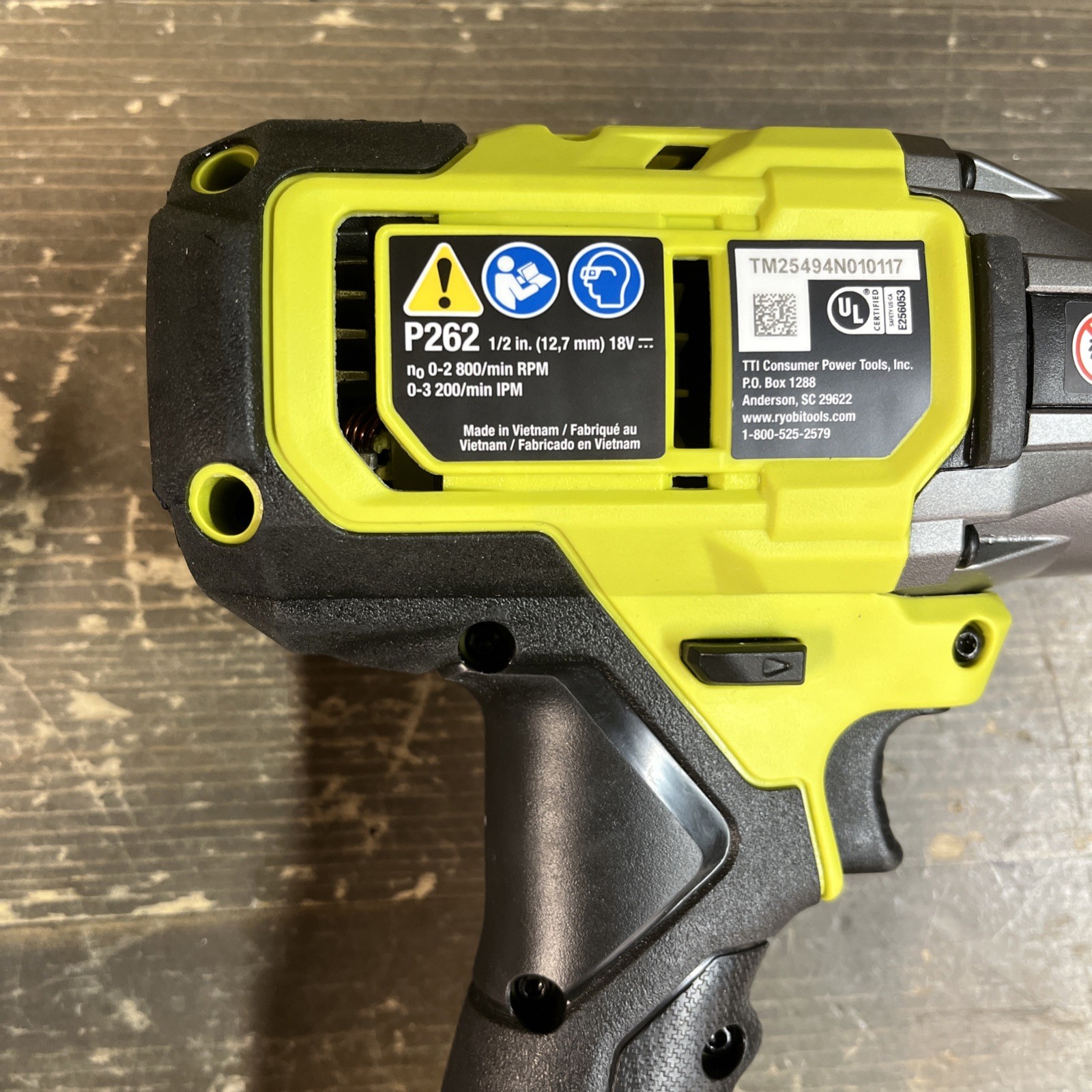 Ryobi P262 ONE+ HP Brushless 1/2” 4 Mode Impact Wrench
