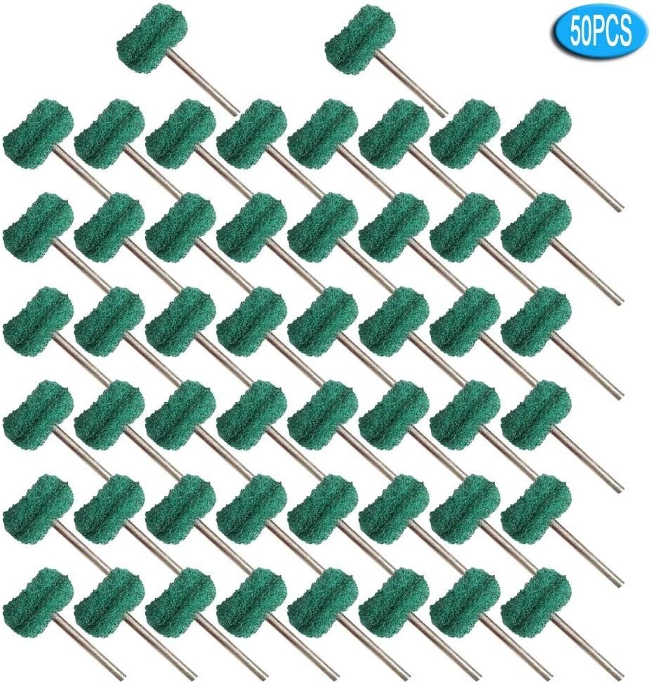 Nylon 50PCS Mini Buffing Wheels with 3mm Shank for Rotary Tools and Polishers