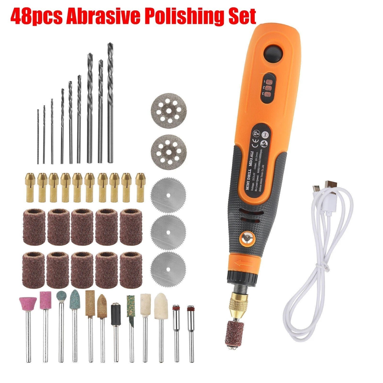 48x Abrasive Dremel Rotary Tool Set for Grinding, Sanding, Polishing 2026