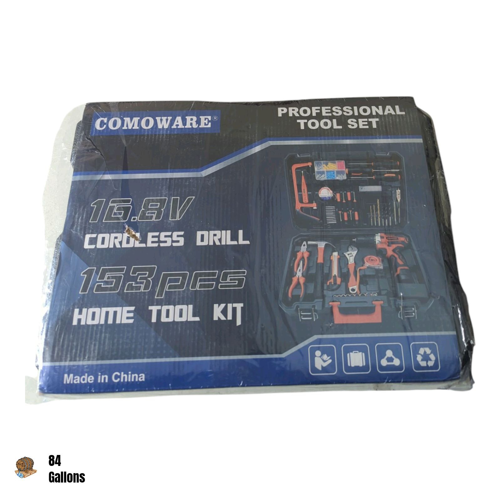 153 Pcs Tool Kit with 16.8V Cordless Drill Combo Set