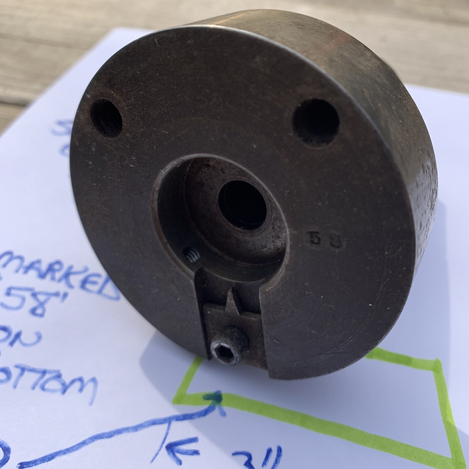 Unknown machinist tool heavy part cutter lathe tool 58 has blade 1 1/2” shaft ??