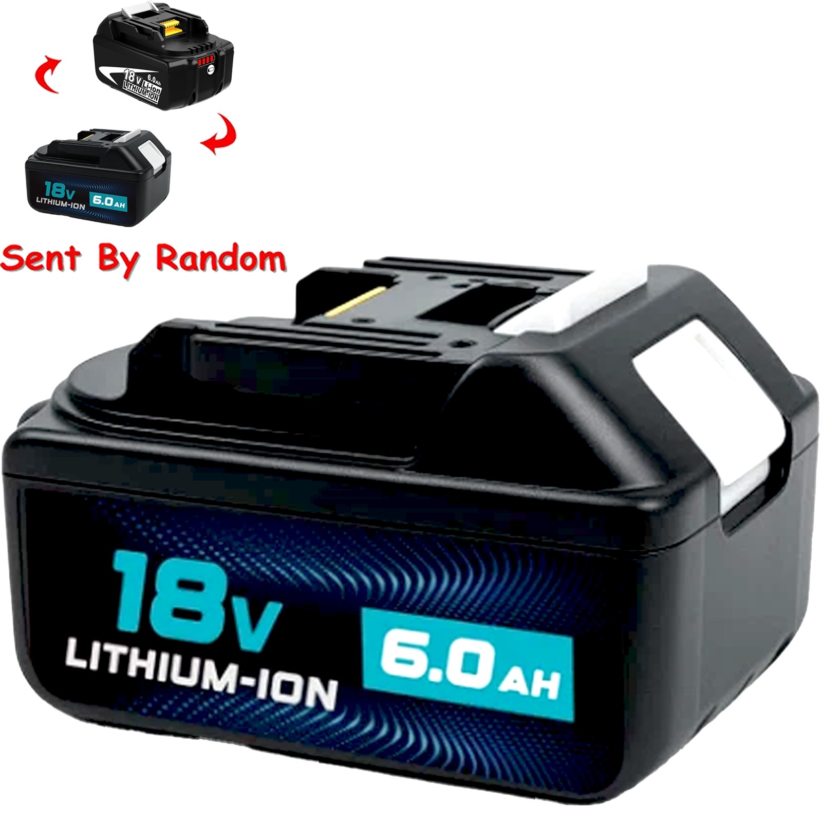 1 PACK 6.0Ah 18V Battery For Makita BL1860B BL1850B BL1840B BL1815B Lithium-Ion
