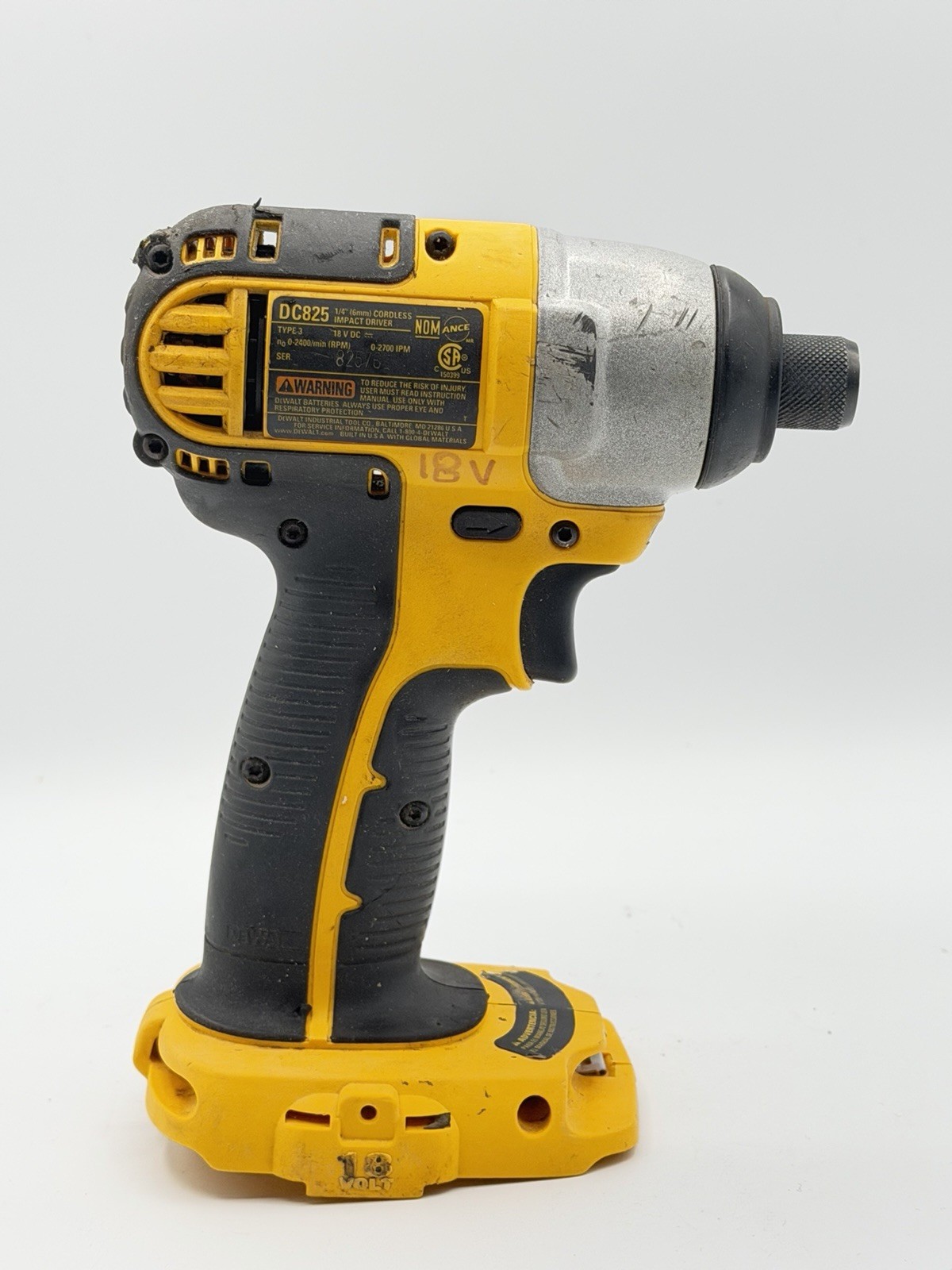 DEWALT DC825 1/4 inch Cordless Impact Driver Tool ONLY No Battery