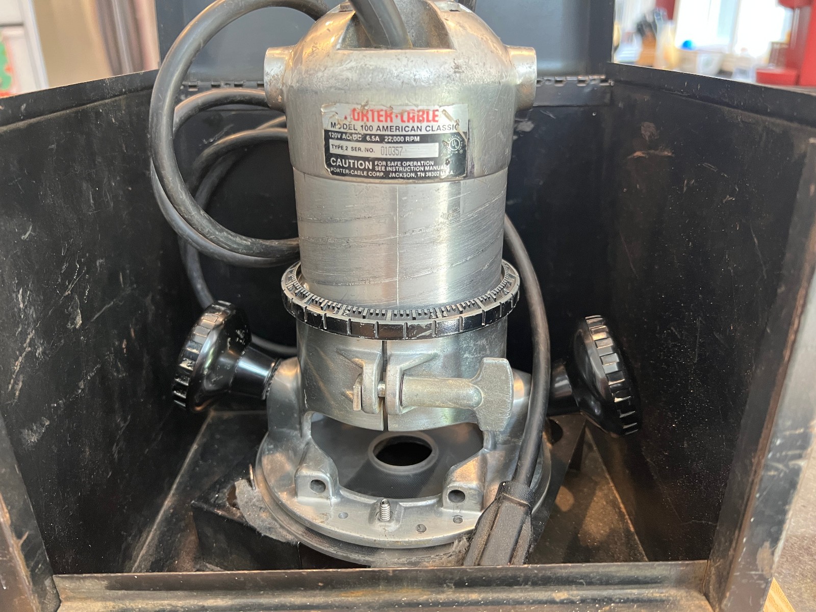 Porter Cable Model 100 American Classic Router Type 2 22,000 RPM w/ Case USA