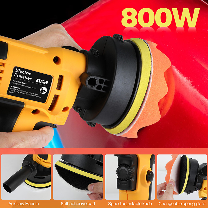 Dual Action Car Polisher Buffer Machine Cordless 5&Prime; Sander Polishing Kit