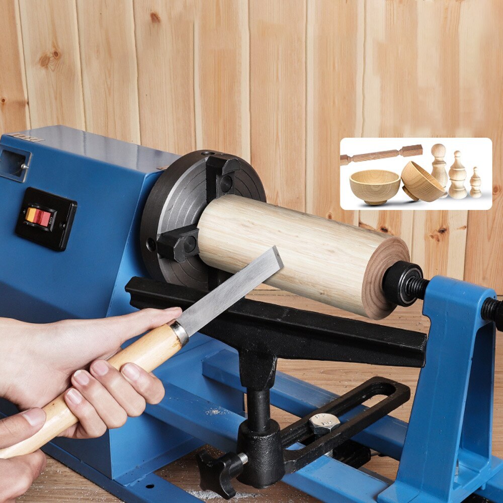 Lathe Wood Turning Machine Woodworking Lathe Adjustable Speed Lathe 370W/550W