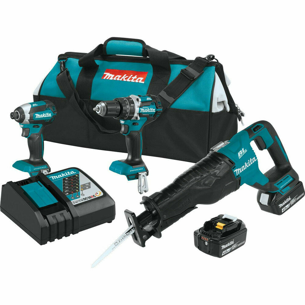 MAKITA XT328M 18V BRUSHLESS 4.0 AH LI-ION 3 PIECE COMBO KIT WITH TOOL BAG NEW!!!
