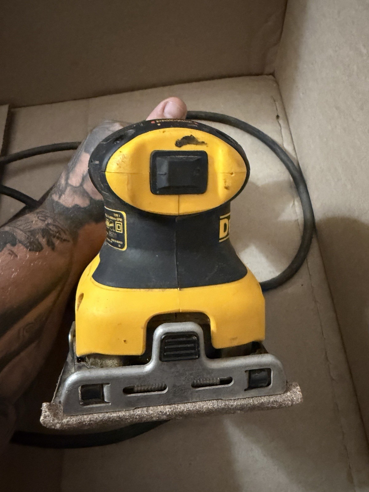 DEWALT DWE6411 1/4 Sheet Palm Sander Corded Electric 120V Yellow/Black