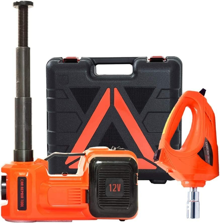 Electric Hydraulic Floor Jack Car Jack Lift 5 Ton 12V DC Electric Impact Wrench