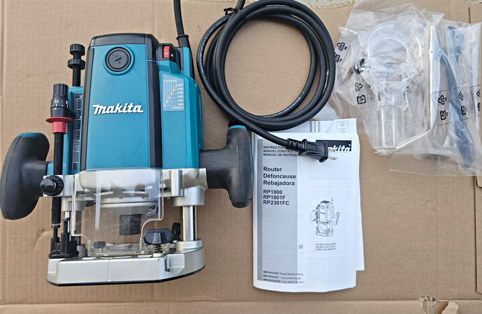 Makita RP2301FC Corded Electric Router 120V Blue Model RP2301FC