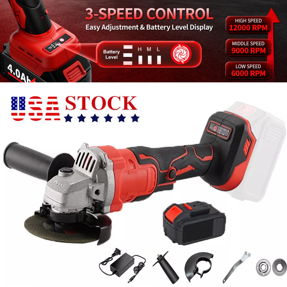 Cordless 4 1/2-Power Angle Grinder for Makita 21V Battery Brushless 11000 RPM US