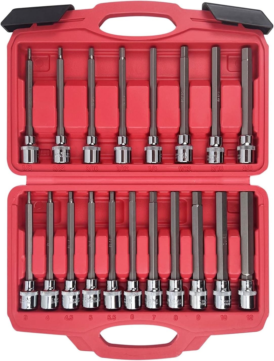 19-Piece 3/8&Prime; Drive Socket Set Metric & SAE Tool Kit | Chrome Alloy Steel