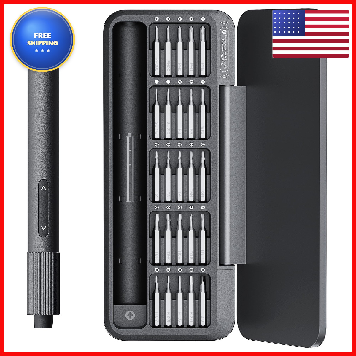 Hoto 25-In-1 Mini Electric Screwdriver 3.7V Precision Screwdriver Set Usb-C
