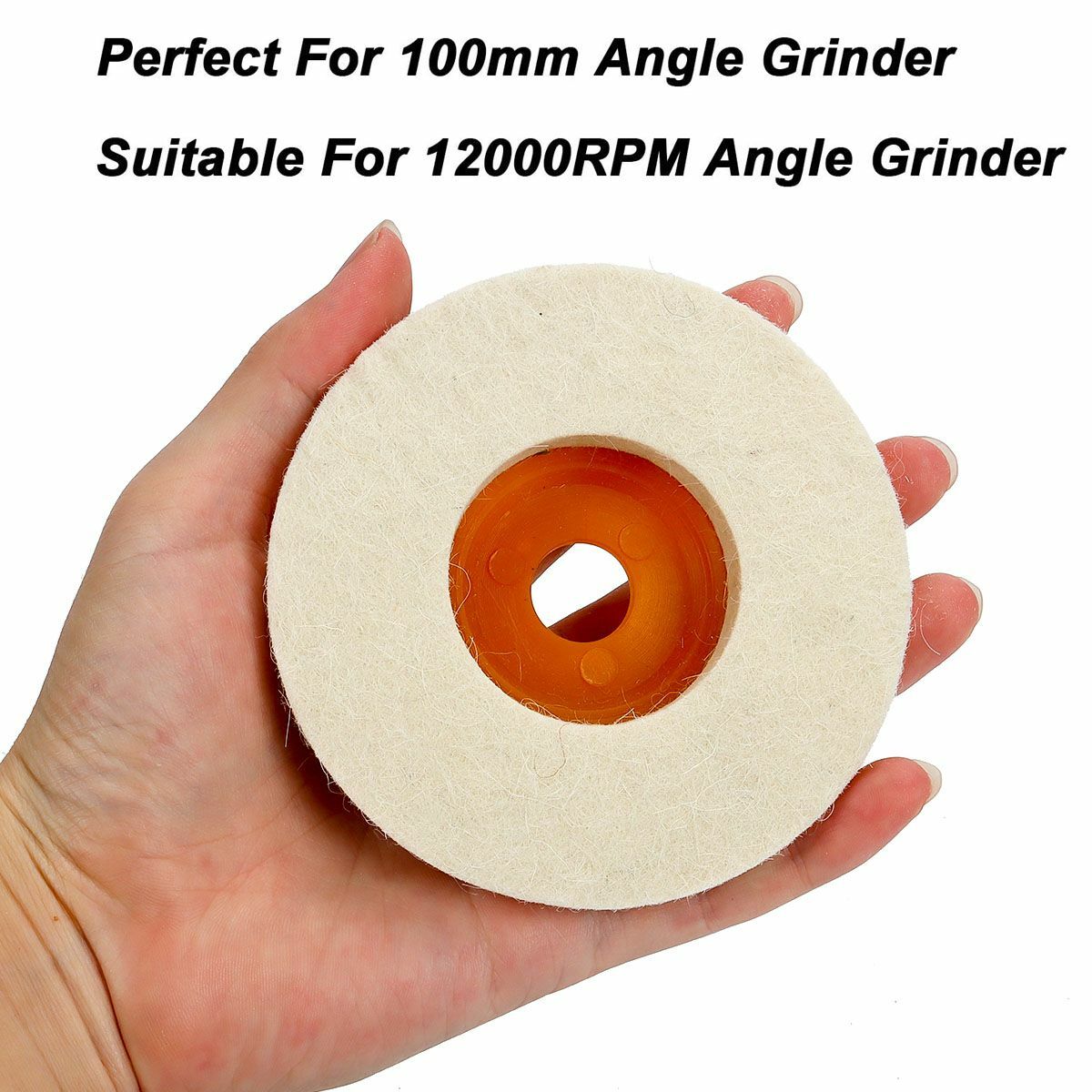 10Pcs 100mm 4 Inch Wool Buffing Angle Grinder Wheel Felt Polishing Disc Pad Set