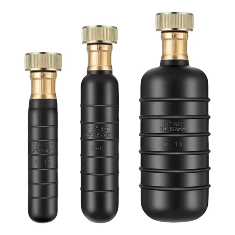 3Pcs Rubber Drain Cleaning Bladders Bathroom Sinks Shower Drains Cleaner