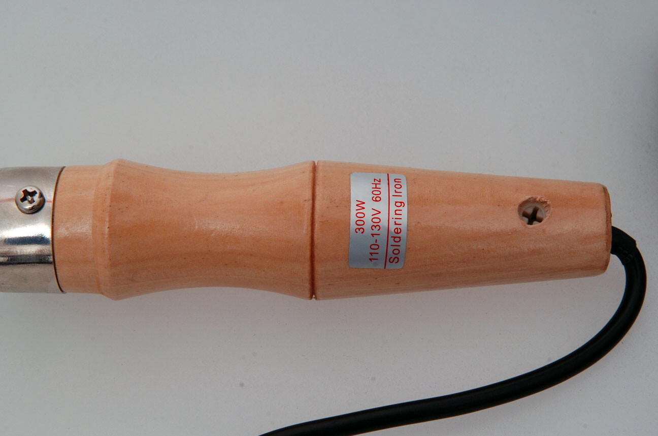 300W 110V Soldering Iron Heavy Duty Chisel Point Copper Tip Craft Manufacturing