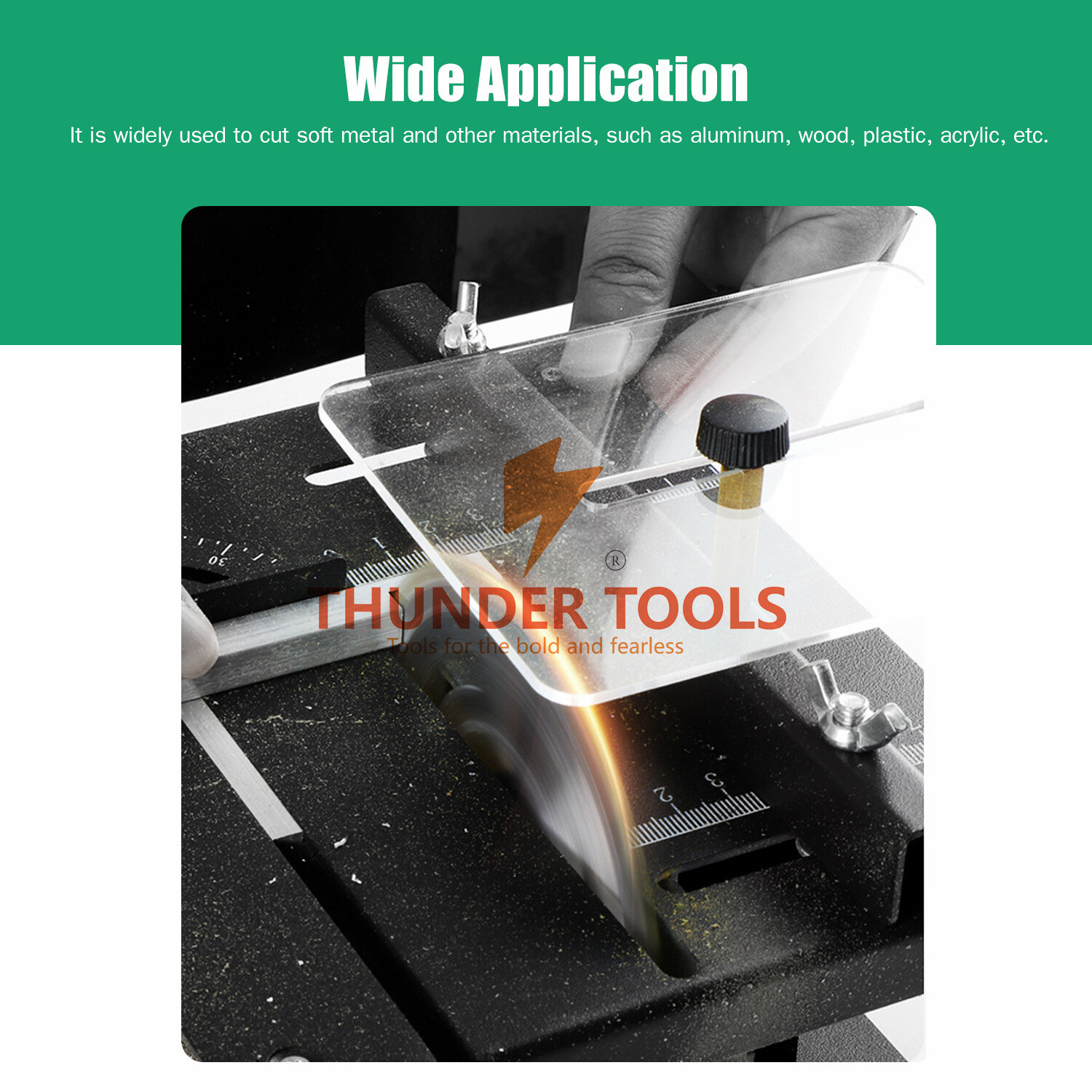 Thunder Tools 200W 240V Mini Multi-Functional Desktop Saw Cutter 7-Level Speed