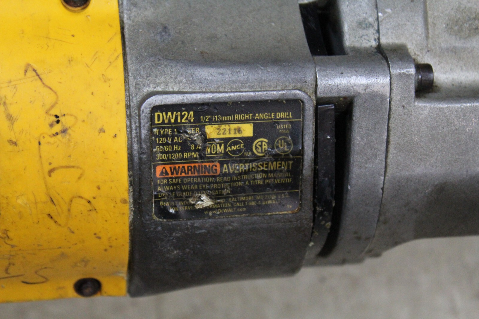 Dewalt DW124 Corded Heavy Duty 1/2 Joist & Stub Drill